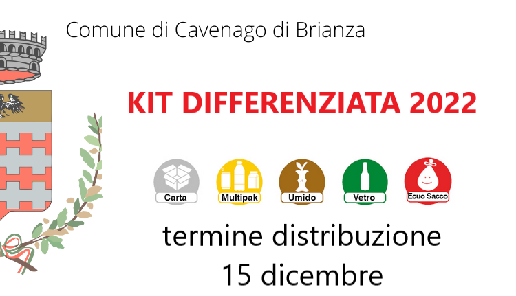 Immagine TERMINE DISTRIBUZIONE KIT DIFFERENZIATA 2022