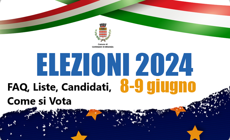 Immagine ELEZIONI EUROPEE ED AMMINISTRATIVE DELL' 8 E 9 GIUGNO 