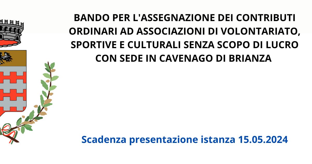 Immagine Bando contributo ordinario alle associazioni 2024