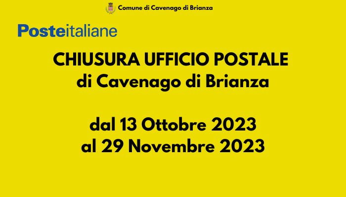 Immagine Chiusura Ufficio Postale