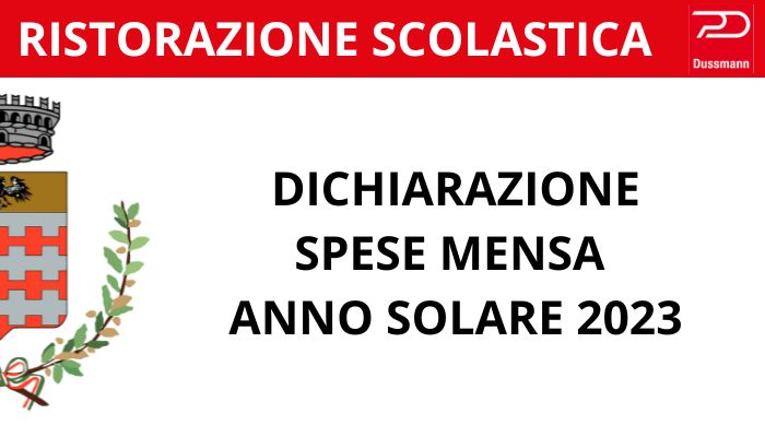 Immagine DICHIARAZIONE SPESE MENSA ANNO SOLARE 2023