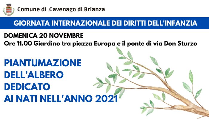 Immagine Piantumazione dell’albero dedicato ai nati nell'anno 2021