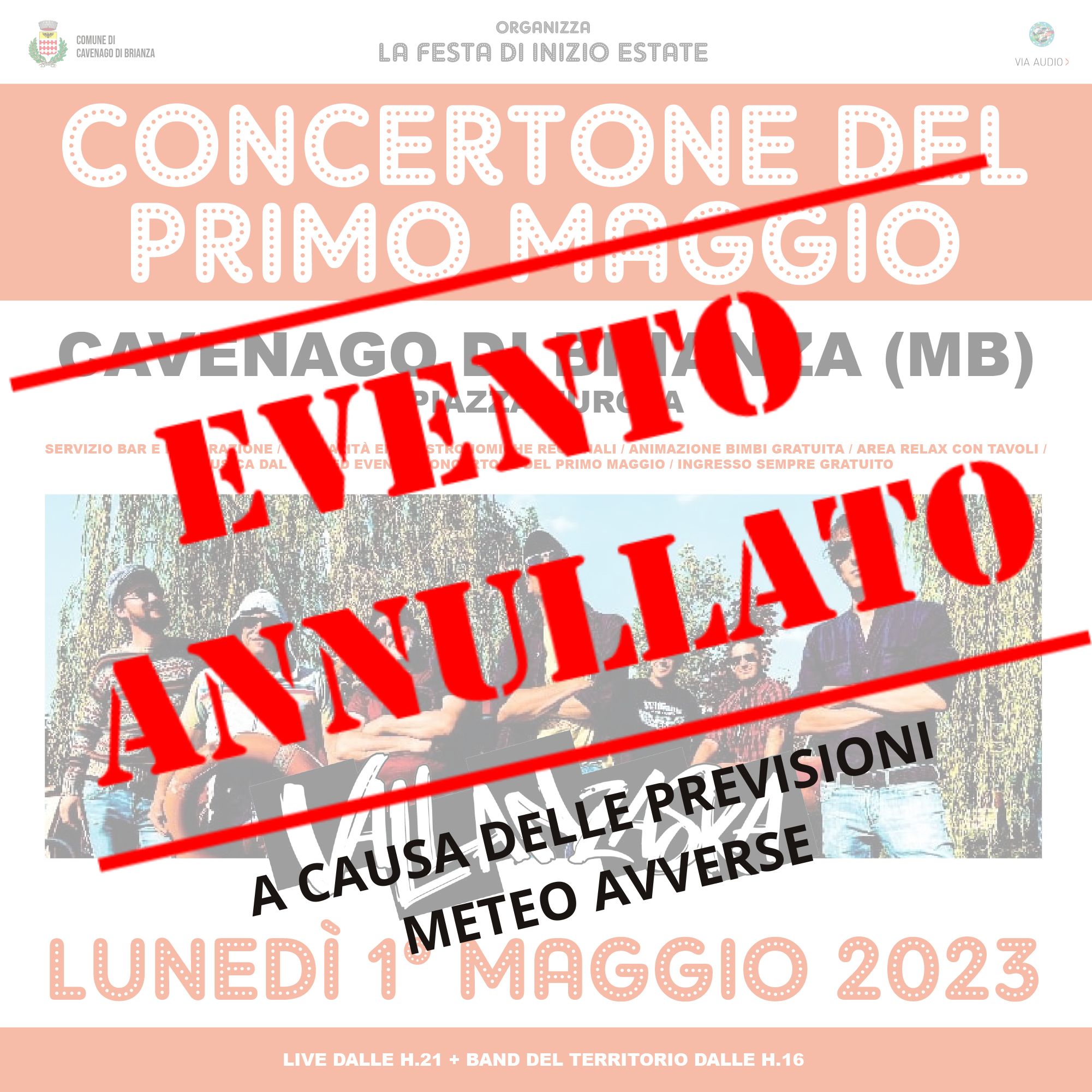 Immagine Concertone del Primo Maggio 2023: VALLANZASKA: EVENTO ANNULLATO