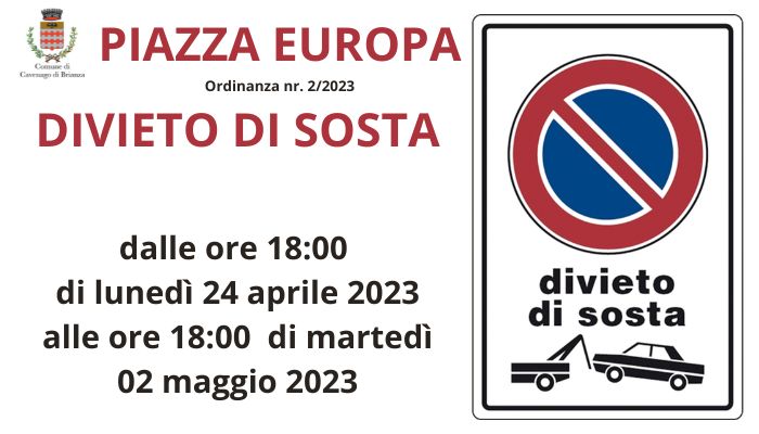 Immagine Divieto di sosta su Piazza Europa