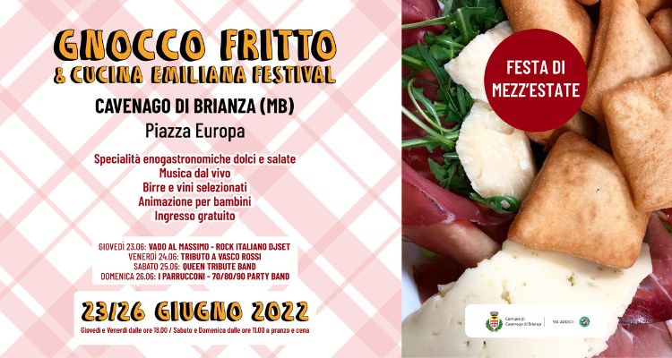 Immagine  FESTA DI MEZZA ESTATE - Gnocco Fritto & Cucina Emiliana Festival