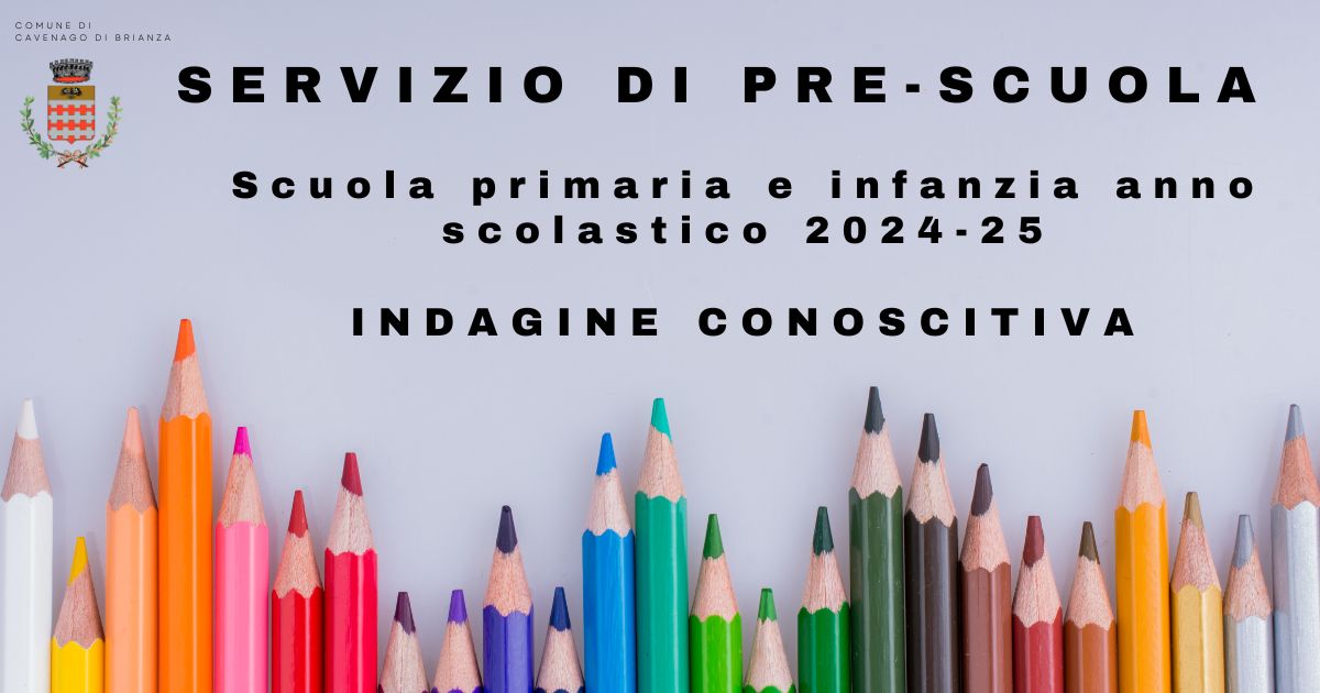 Immagine Indagine conoscitiva - servizio di prescuola anno scolastico 2024-25