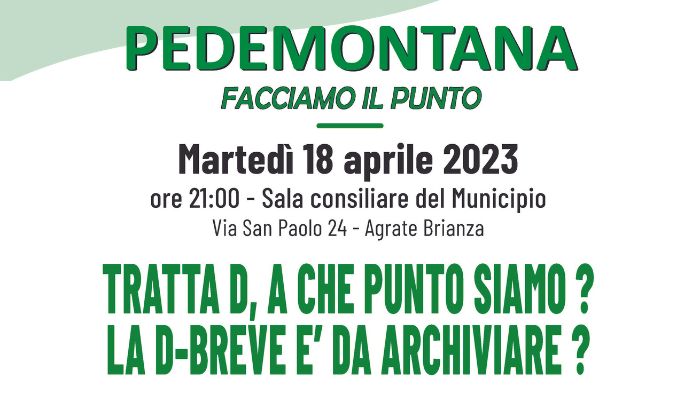 Immagine Pedemontana: facciamo il punto