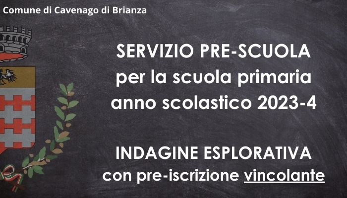 Immagine SERVIZIO DI PRESCUOLA - scuola primaria: indagine conoscitiva
