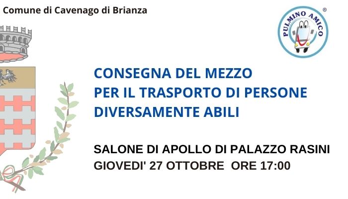 Immagine Consegna del mezzo per il trasporto di persone diversamente abili