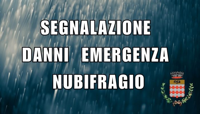 Immagine SEGNALAZIONE DANNI - Emergenza Nubifragio