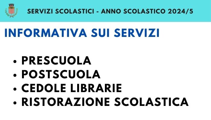 Immagine Servizi Scolastici - anno 2024/25