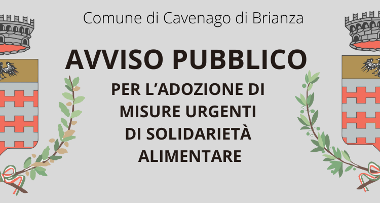 Immagine Avviso pubblico per l’adozione di misure urgenti di solidarietà alimentare