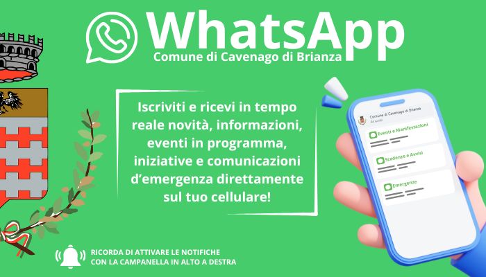 Immagine Canale WhatsApp comunale